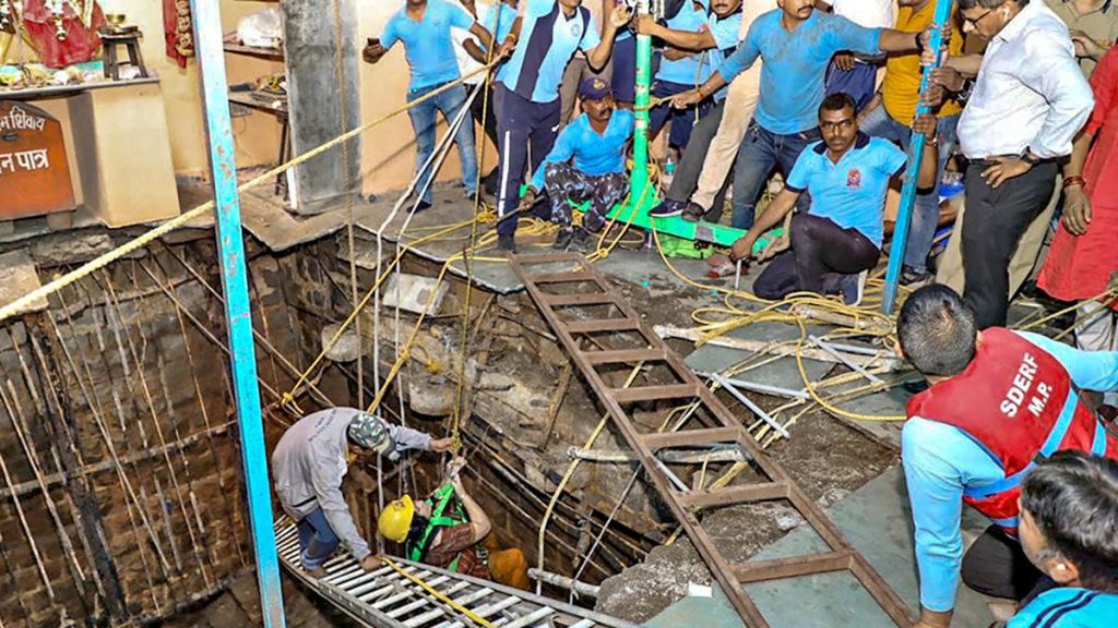 Toll Rises to 30 in Indore Temple Stepwell Roof Collapse; Rescue Operation Underway