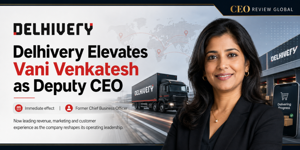 Delhivery Elevates Vani Venkatesh to Deputy Chief Executive Officer Vani Venkatesh elevated to Deputy Chief Executive Officer at Delhivery