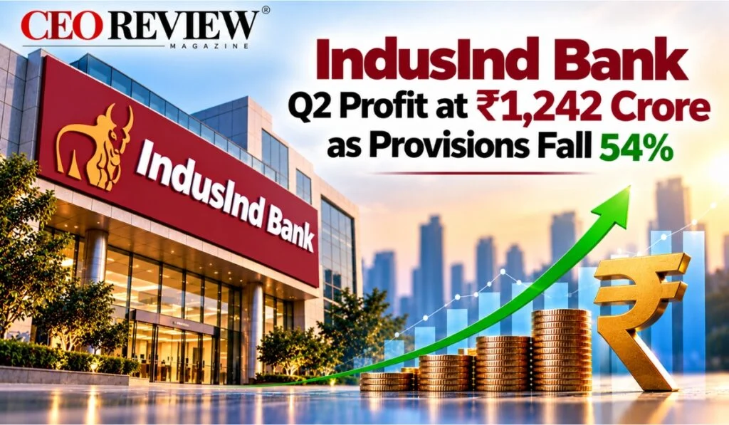 IndusInd Bank Q2 Profit at ₹1,242 Crore as Provisions Fall 54%