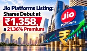 Jio Platforms Listing: Shares Debut at ₹1,358, a 21.36% Premium